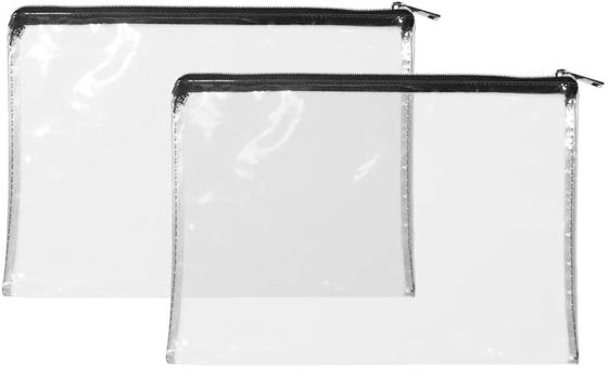 再生利用できる12x8.7inchジッパーのお金の袋透明なポリ塩化ビニールはジッパーによって袋に入れる