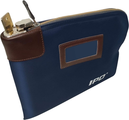防水キャッシュバッグ ロックと2つの鍵 11x8.6インチ キャンバス文書バッグ