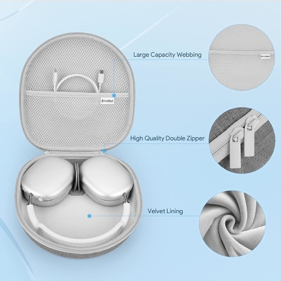 Apple AirPods Max スマートケース スリープモード,ハードオーガナイザー ポータブル キャリー トラベルカバー 収納袋