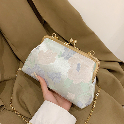 新品 クリップチェーン バッグ 中国様式 シェル バッグ 国産様式 花の肩バッグ ファッション 食事 女性のバッグ