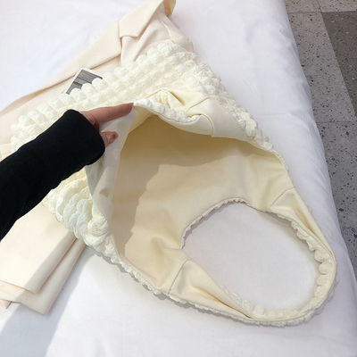 新しい女性用 雲の花のバッグ 女性用 夏用キャンバス シンプルなハンドバッグ