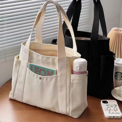 キャンバスバッグ トーテ キャンバス オールインワン 作品 高い外観 レベル 通勤 大容量 美術学生 シングル肩