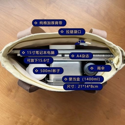 キャンバスバッグ トーテ キャンバス オールインワン 作品 高い外観 レベル 通勤 大容量 美術学生 シングル肩