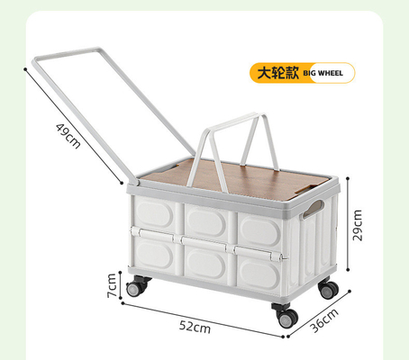 カートランク収納箱 露天キャンプ収納箱 折りたたむ露天キャンプオーガナイザー 木製蓋 ピクニック収納箱