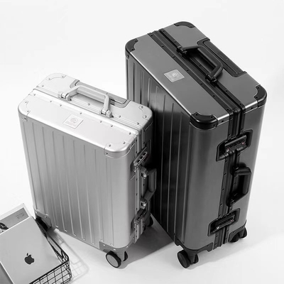 アルミニウムマグネシウム合金 女性と男性の荷物 アルミニウム合金 ロッドボックス アルミニウムフレーム 26 &quot;メタルスーツケース