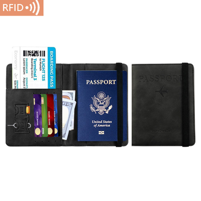アマゾン PU レザー パスポート バッグ RFID 多機能 パスポート 持有者 パスポート カバー パスポート カバー