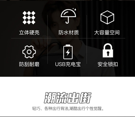新しい男用の胸袋 大容量肩袋 横身袋 男性用休憩用 オフィス用iPad パソコン用胸袋 ハードシェル