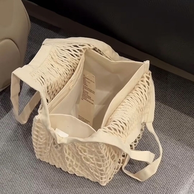 コットンネット バッグ 収納バッグ 果物・野菜 超級買い物バッグ トーテバッグ 小型織物 女性バッグ