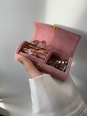 新品 高級 ベルベット 宝石箱 リング ブレスレット ネックレス 収納箱 旅行 小型 携帯 宝石