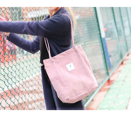 女子バッグ シンプル ファッション コルドロイ バッグ クラス キャンバス バッグ 肩バッグ キャンパス クロスボディ バッグ トーテ バッグ