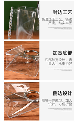 NS 透明なPVC トートバッグ 丸い手 結婚祝い 伴侶 ギフト キャンディーズ バッグ 花のギフト バッグ