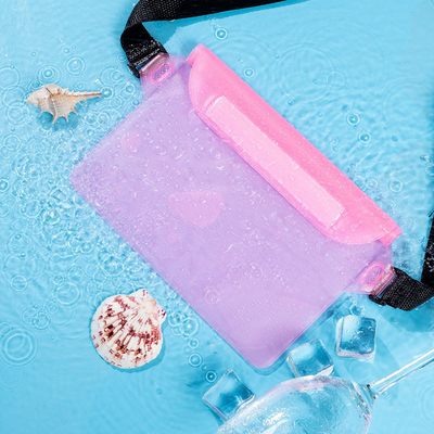 3層封印された大型携帯電話 防水袋 斜めのストラッド 泳ぐ 防水 ファンニーパック PVC 浮遊 露天海