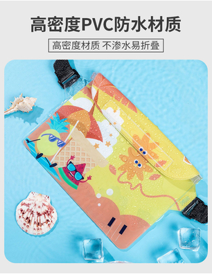 3層封印された大型携帯電話 防水袋 斜めのストラッド 泳ぐ 防水 ファンニーパック PVC 浮遊 露天海