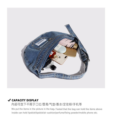 2024年 国境を越えた新品 腕袋 デザインの良い レトロ 洗濯用 デニム バッグ