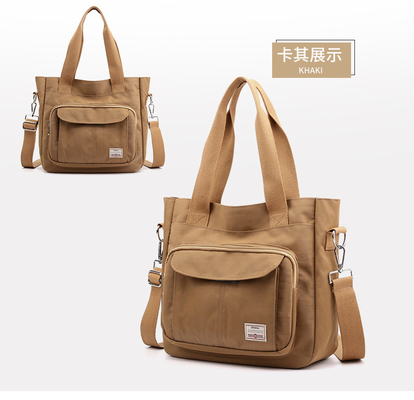 2024 NEW ATMOSPHERIC MOMMY BAG 大容量 シングルショルダー ハンドクロスボディバッグ ナイロンファブリック カジュアル 女性ショルダー