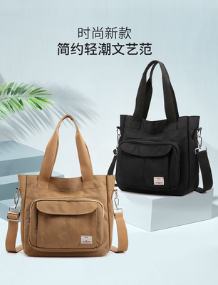 2024 NEW ATMOSPHERIC MOMMY BAG 大容量 シングルショルダー ハンドクロスボディバッグ ナイロンファブリック カジュアル 女性ショルダー