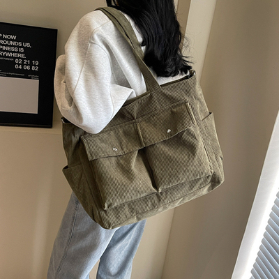 キャンバス トーテ バッグ ストリート ファッション 大容量 肩バッグ 男性と女性のクラス クロスボディ バッグ 布袋 バッグ