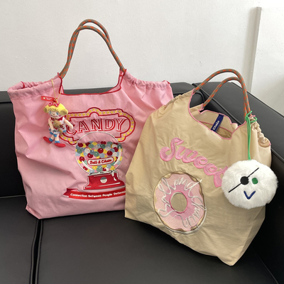 刺身 リサイクルバッグ 買い物バッグ ナイロン ハンド・ビル・ショルダー 横身バッグ 女性用
