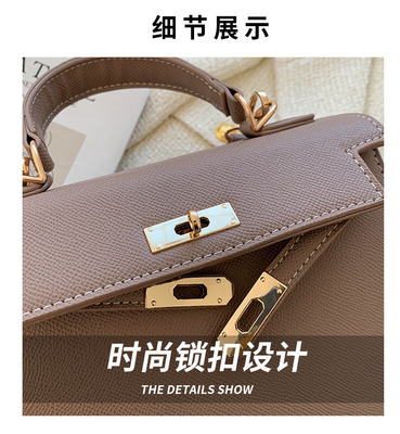 新しいファッション 冬の質感 女性のバッグ シンプルな肩バッグ ファッション 横身 ケリーバッグ