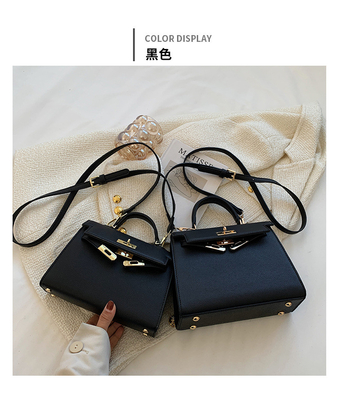 新しいファッション 冬の質感 女性のバッグ シンプルな肩バッグ ファッション 横身 ケリーバッグ