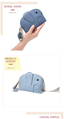 牛皮 女性コインバッグ 新品 ゾウ クリエイティブ タッセル ザッパー バッグ レザー キー バッグ コイン バッグ