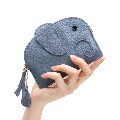 牛皮 女性コインバッグ 新品 ゾウ クリエイティブ タッセル ザッパー バッグ レザー キー バッグ コイン バッグ