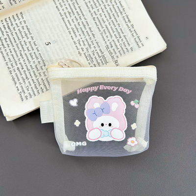 カートゥーン NET コイン財布 かわいい交換 収納袋 透明な携帯カード ポケット レッドエンベロプ ミニ収納袋