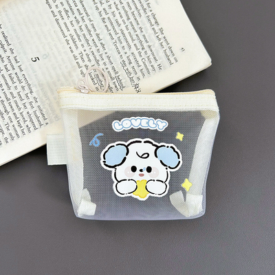 カートゥーン NET コイン財布 かわいい交換 収納袋 透明な携帯カード ポケット レッドエンベロプ ミニ収納袋