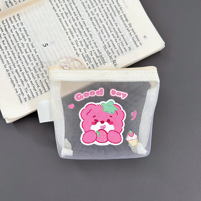 カートゥーン NET コイン財布 かわいい交換 収納袋 透明な携帯カード ポケット レッドエンベロプ ミニ収納袋
