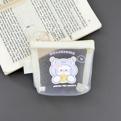 カートゥーン NET コイン財布 かわいい交換 収納袋 透明な携帯カード ポケット レッドエンベロプ ミニ収納袋