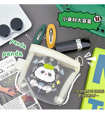 カートゥーン NET コイン財布 かわいい交換 収納袋 透明な携帯カード ポケット レッドエンベロプ ミニ収納袋