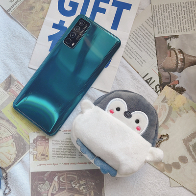 ステキなステキなペンギュン コイン財布 ポート レッドエンベロップ データライン バッグ コインバッグ