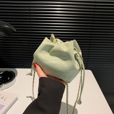 2024 NEW FASHION NICHE DESIGN 春/夏 クロスボディ バッグ シニア センセ プレート バケット バッグ