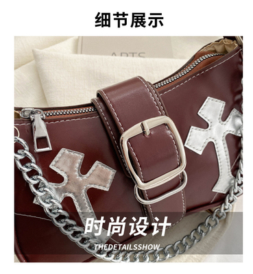高級アンダーブレスレット バッグ 女性用 新しい秋冬ファッション ニーチェンファッション すべて レトロ チェーン 通勤者 肩 肩