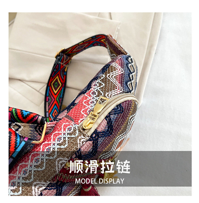 新中国ファッション シングルショルダー・クロスボディ・バッグ NET レッド・シンプル・エスニック・スタイル 小さいバッグ 質感 胸袋 女性バッグ