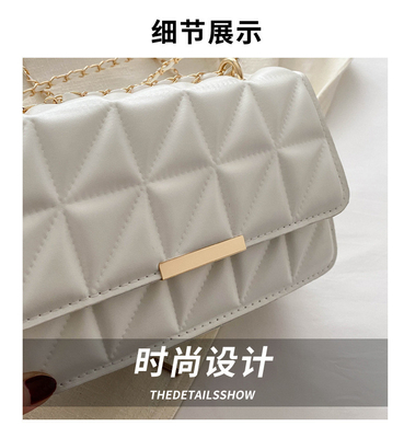 シンプル 固体色 片肩 横身 バッグ チェーン バッグ 春/夏 新年 質感 バッグ