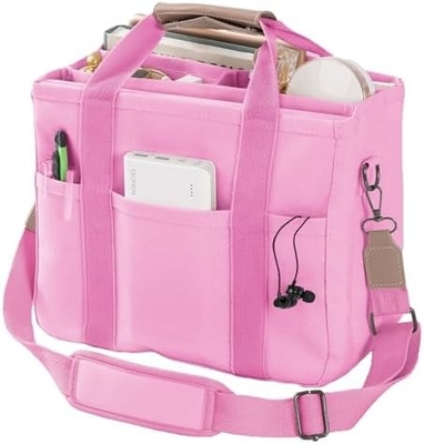 キャンバス トートバッグ 複数のポケット クロスボディ トートバッグ 女性用 トレンドショルダー ハンドバッグ すべて トートバッグ コンパート