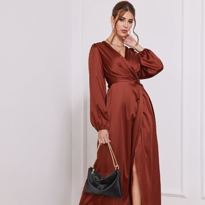 女性用 サテン式 夕方 バッグ クラッチ バッグ ハンドバッグ 女性用 結婚式 ショルダー バッグ 公式 コクテールパーティー用 2 つ鎖付き