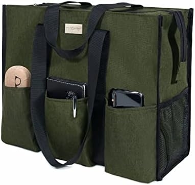 トップデザイン 防水用 トートバッグ 13 の 外部と内部のポケット,上部ジッパー閉塞と厚い底のサポート