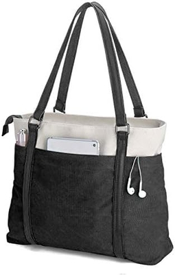 女性用ラップトップ トートバッグ 軽量 スプレイスキャンバス 15.6インチ ハンドバッグ