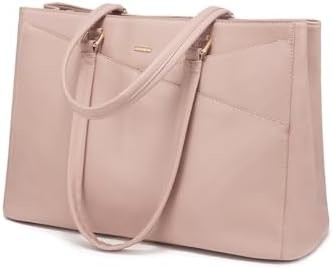 女性用 15.6 インチ 防水革 パソコン用 バッグ 業務用 オフィス用 ブリーフケース ブラック