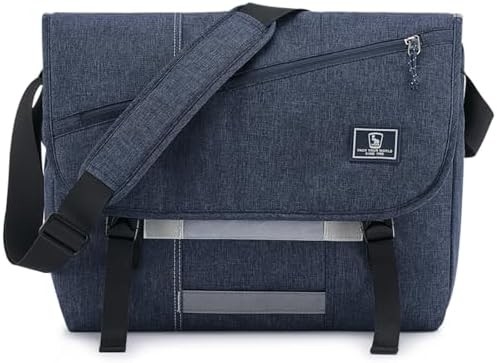 オイワス 男性用メッセージバッグ 15.6インチ ラップトップ クロスボディ バッグ 女性用 カジュアル サック ショルダーバッグ 大学旅行事務所