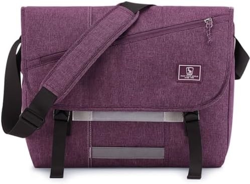 オイワス 男性用メッセージバッグ 15.6インチ ラップトップ クロスボディ バッグ 女性用 カジュアル サック ショルダーバッグ 大学旅行事務所