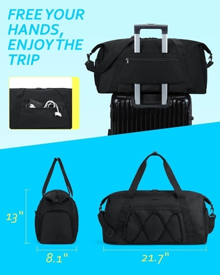BAGSMART ジムバッグ 靴コンパートメントと濡れたポケット,軽量スポーツ旅行デュフェルバッグ,C TO STORE スポーツシューズ 水