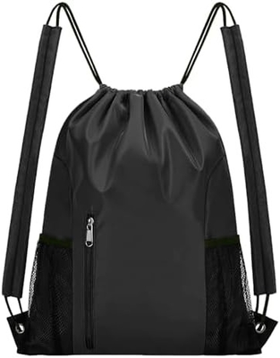 BEEGREEN ドラウストリング-バックバック-ジム-バッグ,大型スポーツバッグ,ストリングバックサック 男性と女性のためのCINCHバッグ 赤