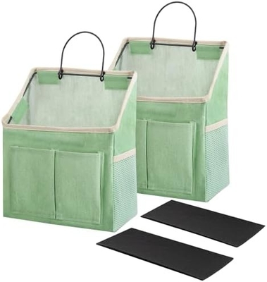 2 パック 壁にぶら下がるバッグ オーガナイザー バスケット 浴室 寝室 キッチン 寮 必須品