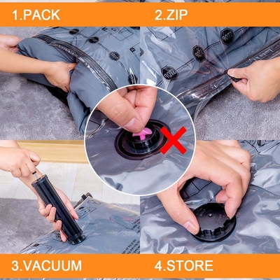 12 パック バキューム 収納袋 (3 X JUMBO, 3 X LARGE, 3 X MEDIUM, 3 X SMALL)