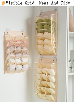 3D 新しい耐久的なクローゼット 3D メッシュポケット,壁棚 衣装 収納袋 (BEIGE-2PACK)