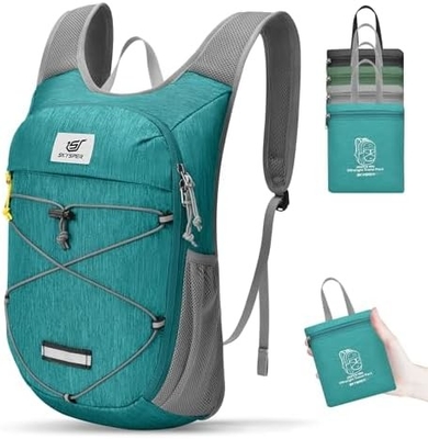 SKYSPER 折りたたむ式ハイキングバックパック - 10L 小型軽量 デイパック 男性 女性用 透気型 旅行 バックパック