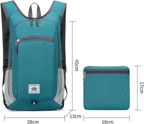 15Lハイキングバックパック 超軽量 梱包可能なハイキングバックパック 防水 折りたたみ デイパック 旅行用 (グレー)